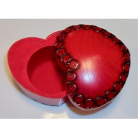 Heart Shaped Ring Box Hand Crafted Wood Small Jewelry Box   302272374307